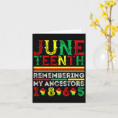 1865年6月の私の先祖の死を思い出す カード (黄色い花)