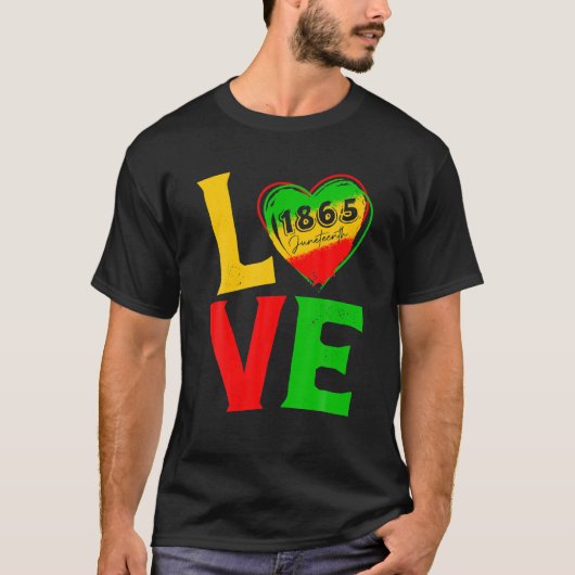 1865年6月の自由の日アフリカ黒人歴史 Tシャツ (正面)