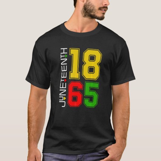1865年6月の黒人歴史アフリカ誇りを持ったアメリカ Tシャツ (正面)