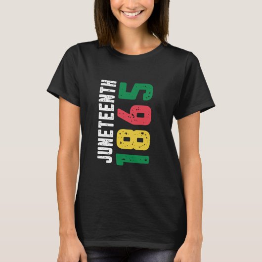 1865年6月アフリカのアメリカの黒い自由の日 Tシャツ (正面)