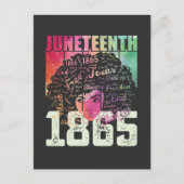 1865年6月アフリカ系アメリカ人の黒い自由 インビテーションポストカード (正面)