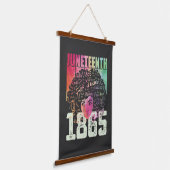 1865年6月アフリカ系アメリカ人の黒い自由 吊り下げ型タペストリー (傾斜あり)