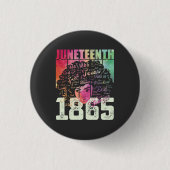 1865年6月アフリカ系アメリカ人の黒い自由 缶バッジ (正面)