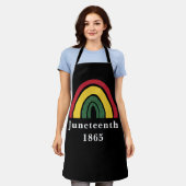 1865年6月アフリカ系アメリカ人の黒人史 エプロン (着用した状態)