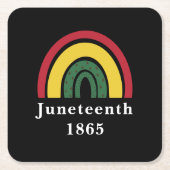 1865年6月アフリカ系アメリカ人の黒人史 スクエアペーパーコースター (正面)