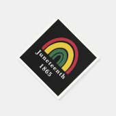 1865年6月アフリカ系アメリカ人の黒人史 スタンダードカクテルナプキン (角)