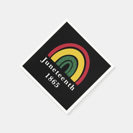 1865年6月アフリカ系アメリカ人の黒人史 スタンダードカクテルナプキン (角)