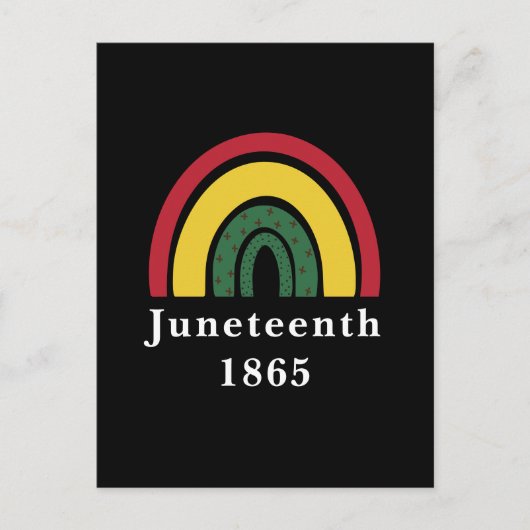 1865年6月アフリカ系アメリカ人の黒人史 ポストカード (正面)