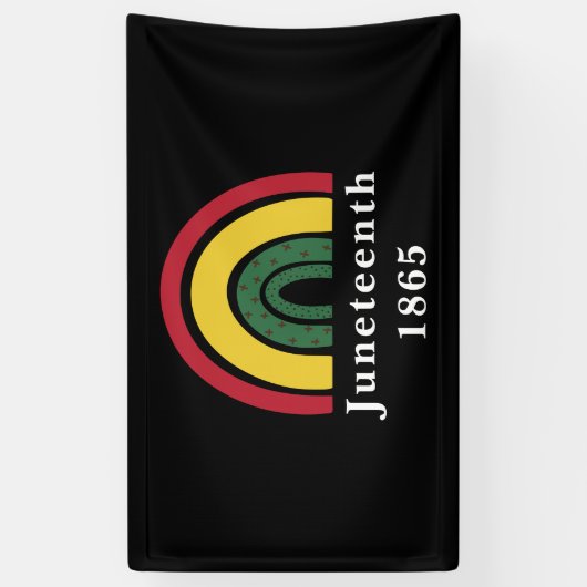 1865年6月アフリカ系アメリカ人の黒人史 横断幕 (縦)