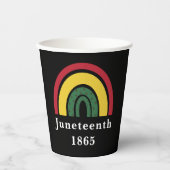 1865年6月アフリカ系アメリカ人の黒人史 紙コップ (正面)