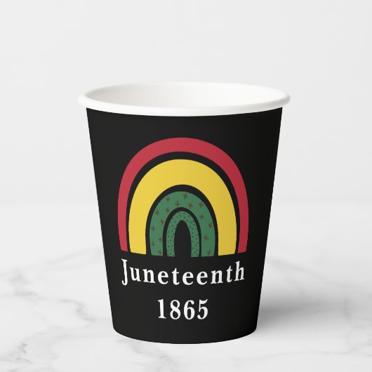 1865年6月アフリカ系アメリカ人の黒人史 紙コップ (正面)