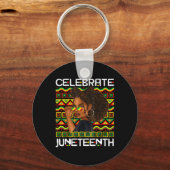 1865年6月アフリカ系アメリカ人フリーダムデイ女性 キーホルダー (正面)