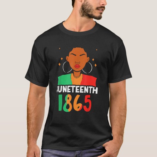 1865年6月アフリカ黒米アメリカ合衆国 Tシャツ (正面)