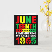 1865年6月アフリカAの先祖を思い出す カード (黄色い花)