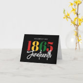 1865年6月フリーダムブラックヒストリお祝い カード (黄色い花)