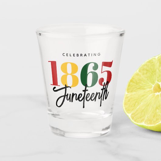 1865年6月フリーダムブラックヒストリお祝い ショットグラス (正面)