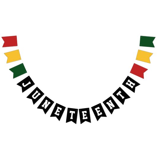 1865年6月フリーダムブラックヒストリお祝い バンティングフラッグ (全)