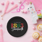 1865年6月フリーダムブラックヒストリお祝い ペーパープレート (パーティー)