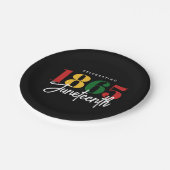 1865年6月フリーダムブラックヒストリお祝い ペーパープレート (アングル)