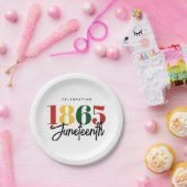 1865年6月フリーダムブラックヒストリお祝い ペーパープレート (パーティー)