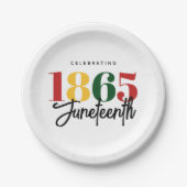 1865年6月フリーダムブラックヒストリお祝い ペーパープレート (正面)
