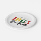 1865年6月フリーダムブラックヒストリお祝い ペーパープレート (アングル)