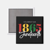 1865年6月フリーダムブラックヒストリお祝い マグネット (正面/裏面)