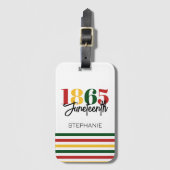 1865年6月フリーダムブラックヒストリお祝い ラゲッジタグ (正面縦)