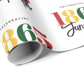 1865年6月フリーダムブラックヒストリお祝い ラッピングペーパー (ロールコーナー)