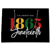 1865年6月フリーダムブラックヒストリお祝い ラージペーパーバッグ