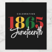 1865年6月フリーダムブラックヒストリお祝い ワインラベル (シングルラベル)