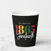 1865年6月フリーダムブラックヒストリお祝い 紙コップ (正面)
