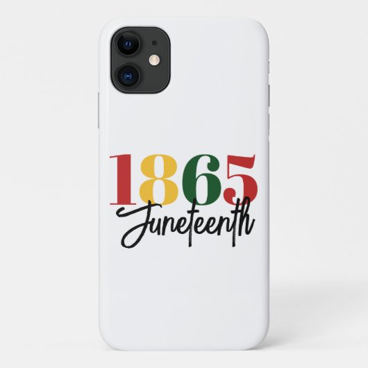 1865年6月フリーダムブラックヒストリお祝い Case-Mate iPhoneケース (裏面)