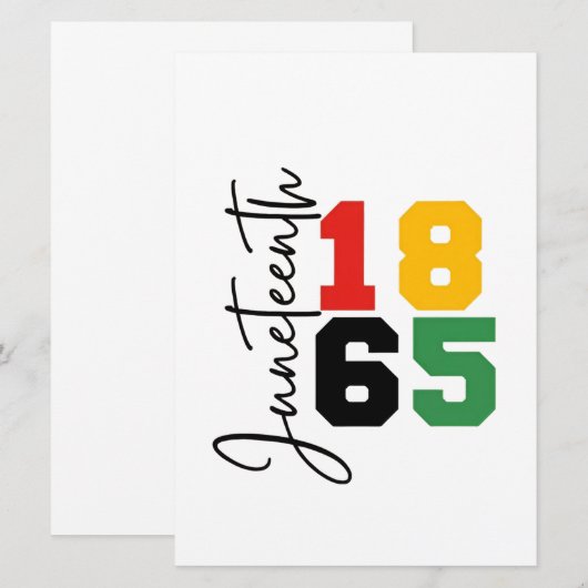 1865年6月実在独立日 招待状 (正面/裏面)