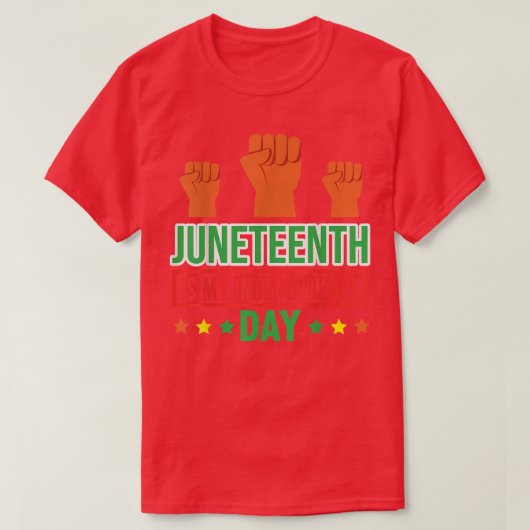 1865年6月独立記念日アフリカ系アメリカ3 Tシャツ (デザイン正面)