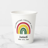 1865年6月祝レインボーの自由の日 紙コップ (正面)