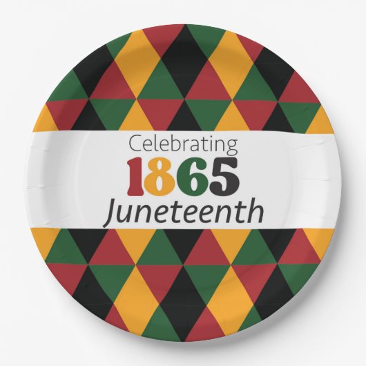 1865年6月自由祝解放 ペーパープレート (正面)