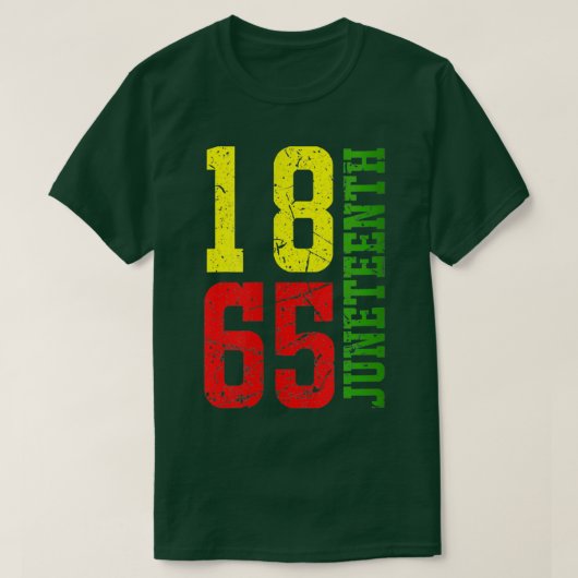1865年6月誇りを持ったアフリカ系アメリカ人 Tシャツ (デザイン正面)