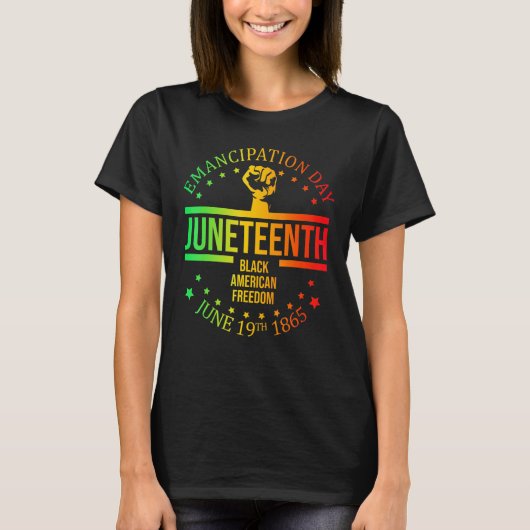 1865年6月19日の1865年のアメリカの自由 Tシャツ (正面)