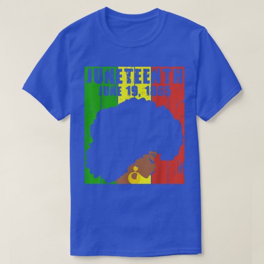 1865年6月19日アフリカ系アメリカ人の祖先 Tシャツ (デザイン正面)