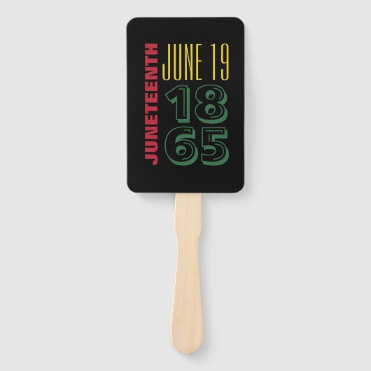 1865年6月19日タイポグラフィ黒史 ハンドファン (正面)