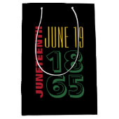 1865年6月19日タイポグラフィ黒史 ミディアムペーパーバッグ (正面)