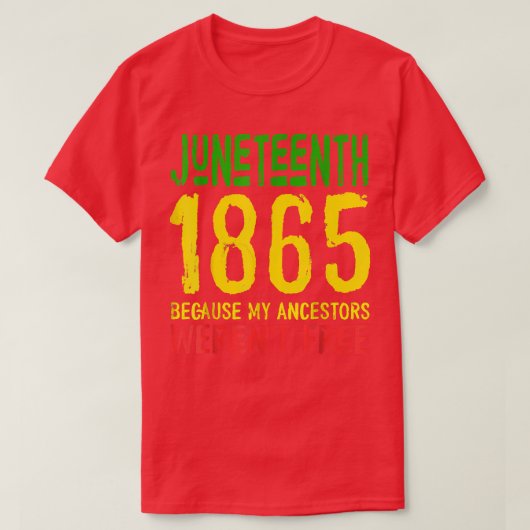 1865年6月19日フリーダムデー11日  Tシャツ (デザイン正面)
