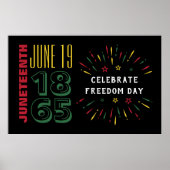 1865年6月19日黒人歴史花火 ポスター (正面)