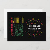 1865年6月19日黒人歴史花火 ポストカード (正面/裏面)