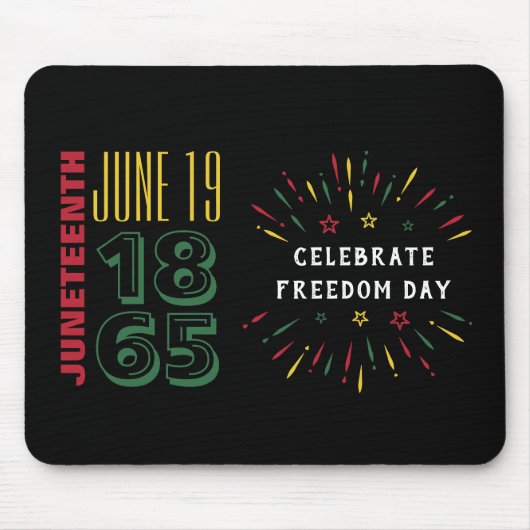 1865年6月19日黒人歴史花火 マウスパッド (正面)