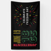 1865年6月19日黒人歴史花火 横断幕 (縦)