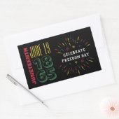 1865年6月19日黒人歴史花火 長方形シール (封筒)