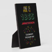 1865年6月19日12月19日黒人歴史花火 フォトプラーク (側面)