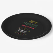 1865年6月19日12月19日黒人歴史花火 ペーパープレート (アングル)